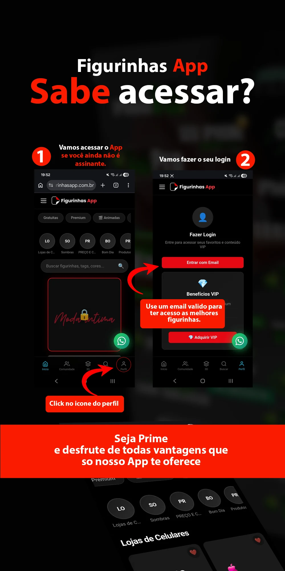 Figurinhas App — Copia e Cola